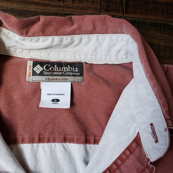 Columbia XCO Men's Sunwashed Maroon Cotton Casual - Picture 10 of 14